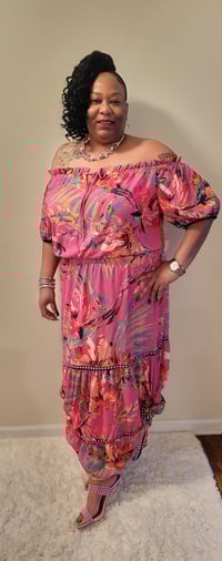 Image 2 of Vonda C full of love maxi dress