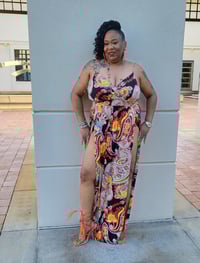 Image 1 of Naughty Girl t-strap maxi dress