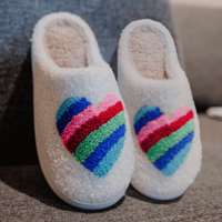 Rainbow Heart Slipper House Shoes