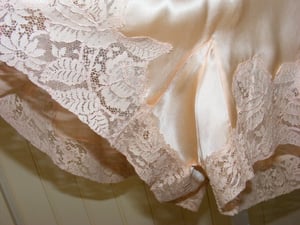 30s Peach Silk Tap Pants Waist Panties 