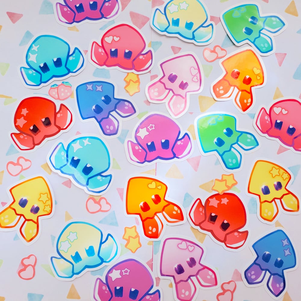 Image of squid and octo party stickers