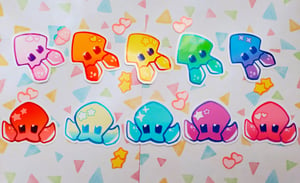 Image of squid and octo party stickers