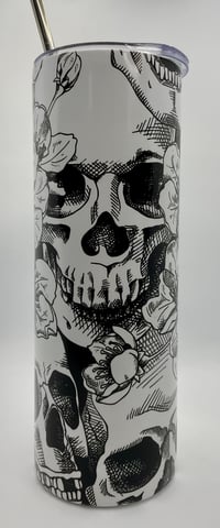 Image 2 of Glow in the dark skull tumbler