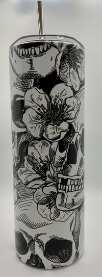 Image 3 of Glow in the dark skull tumbler