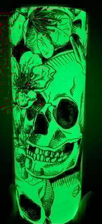Image 4 of Glow in the dark skull tumbler