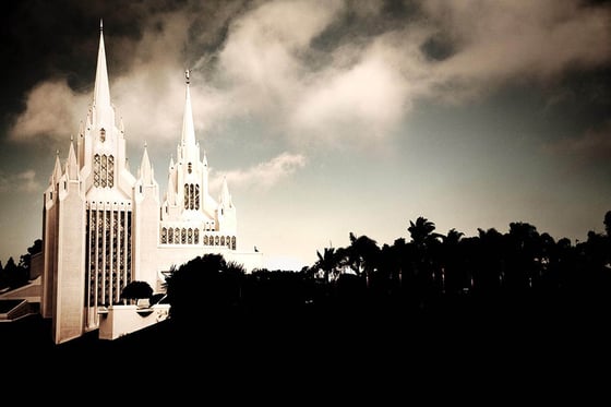 Image of Sandiego Temple at Dusk