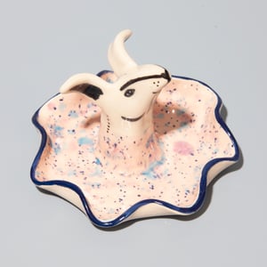 Image of Sighthound Trinket Dish in Pink Confetti Glaze