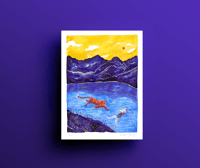 Image 1 of La Baignade, giclée print 24 x 32 cm