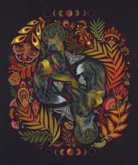 Image 2 of Folie a Deux in XLarge antiqued oval frame