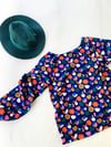Ready Made Chalk Flowers Smock Top with Free Postage 