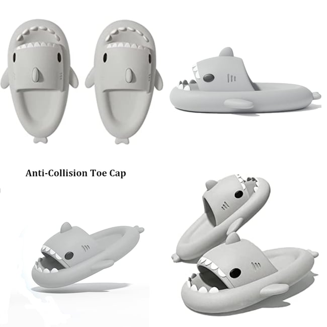 Grey Shark Slides LuxAffluence