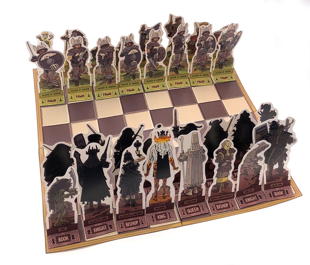 Papercraft LORD OF THE RINGS Chess Set