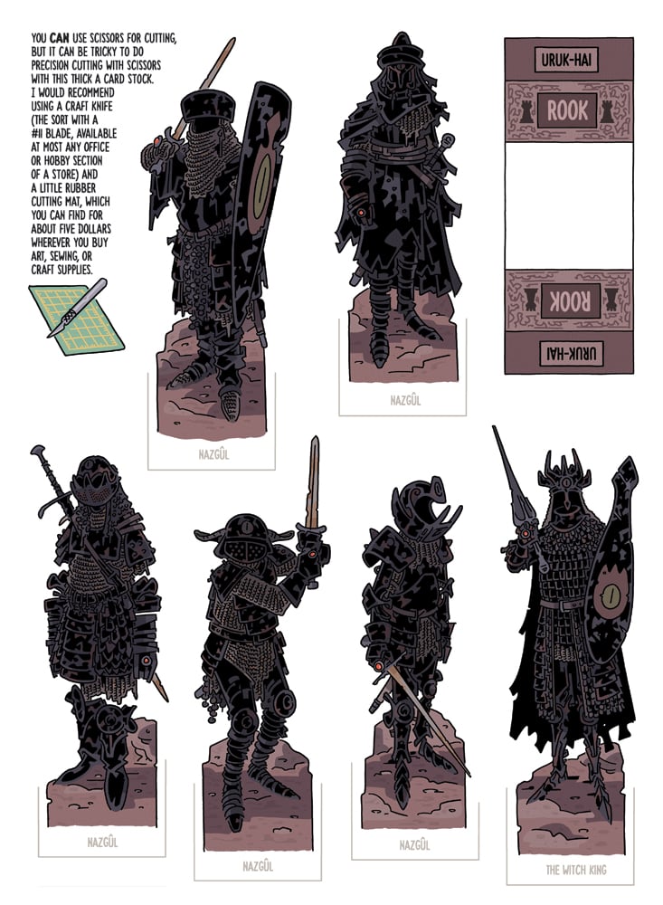 Papercraft LORD OF THE RINGS Chess Set