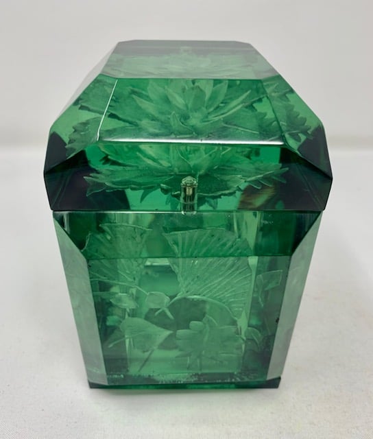 Image of Green Petite Lucite Box