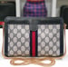 Image of Vtg. Gucci Blue Monogram Clutch