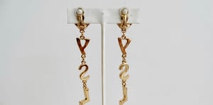 Image of (THIS ITEM JUST SOLD) RARE YSL Authentic Bauble Clip-On Earrings 