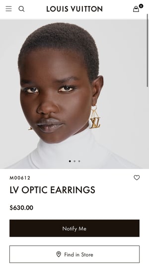 Image of (THIS ITEM JUST SOLD) Authentic LV Optic Earrings 