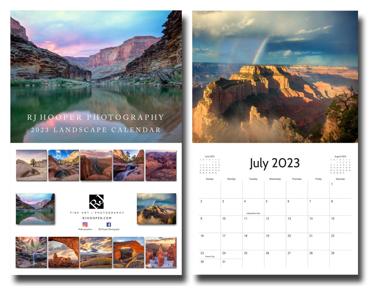 2023 Landscape Calendar RJ Hooper Photography