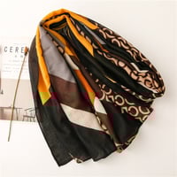 Image 2 of Graphic & Letters Silk Scarf