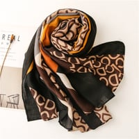 Image 3 of Graphic & Letters Silk Scarf