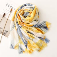 Image 3 of Modern Tulips Cotton Scarf
