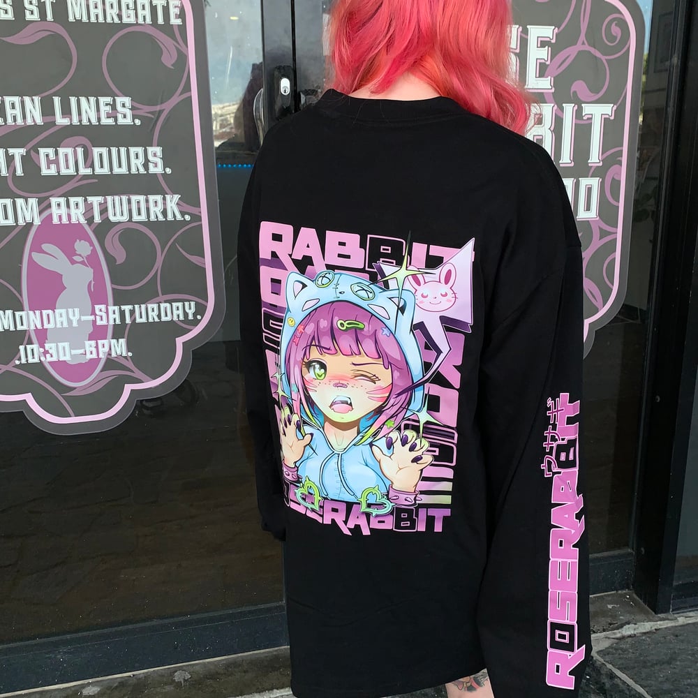 Rose rabbit long sleeve tee 