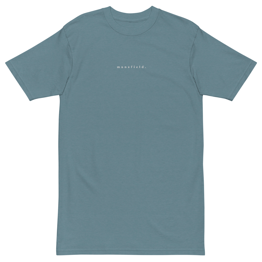 Image of Simple Heavyweight Embroidered Tee - Agave