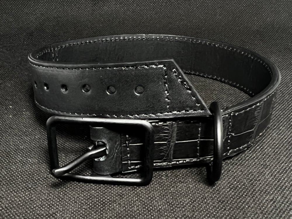 Image of 1" Black Crocodile Collar