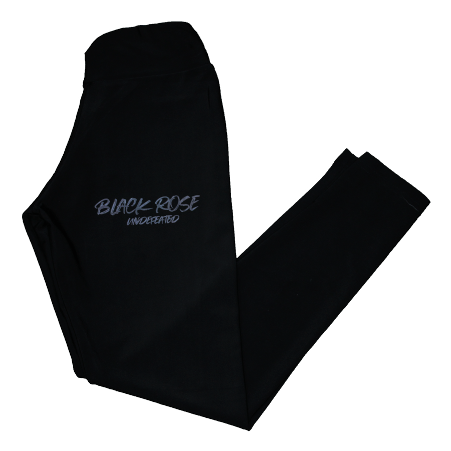 Image of Black Rose Logo Leggings (Black)