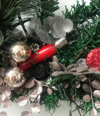 Image 4 of Handmade festive door wreath. Featuring nozzles and corks! By Akit.