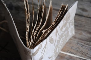 Zahir - Carnet en papier d'agrumes et tissu de tapissier