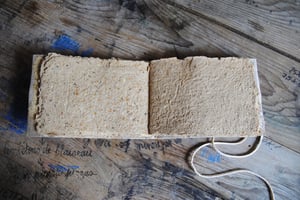 Zahir - Carnet en papier d'agrumes et tissu de tapissier