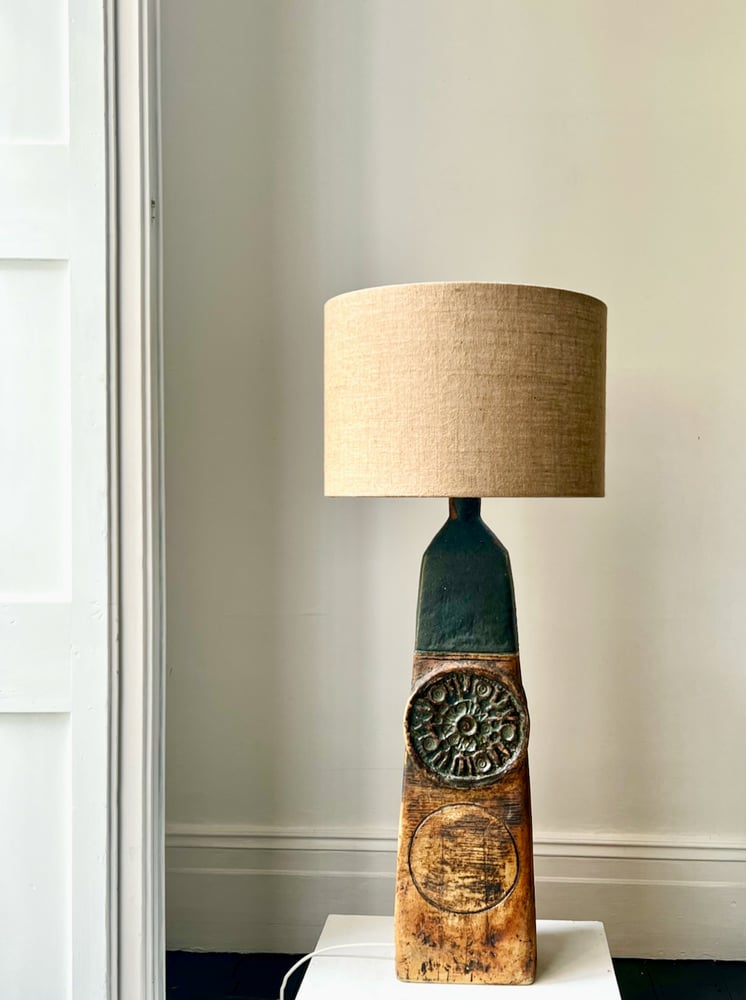 Image of Monumental Ceramic Table Lamp by Alan Wallwork, 1964 (Reserved)