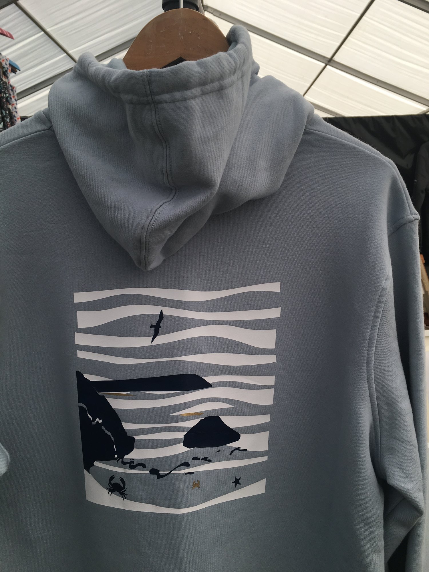 Image of Waves and Dinas Head Organic Hoodie