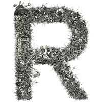 Image 1 of R Letter - LARGE Print *Deckle Edges