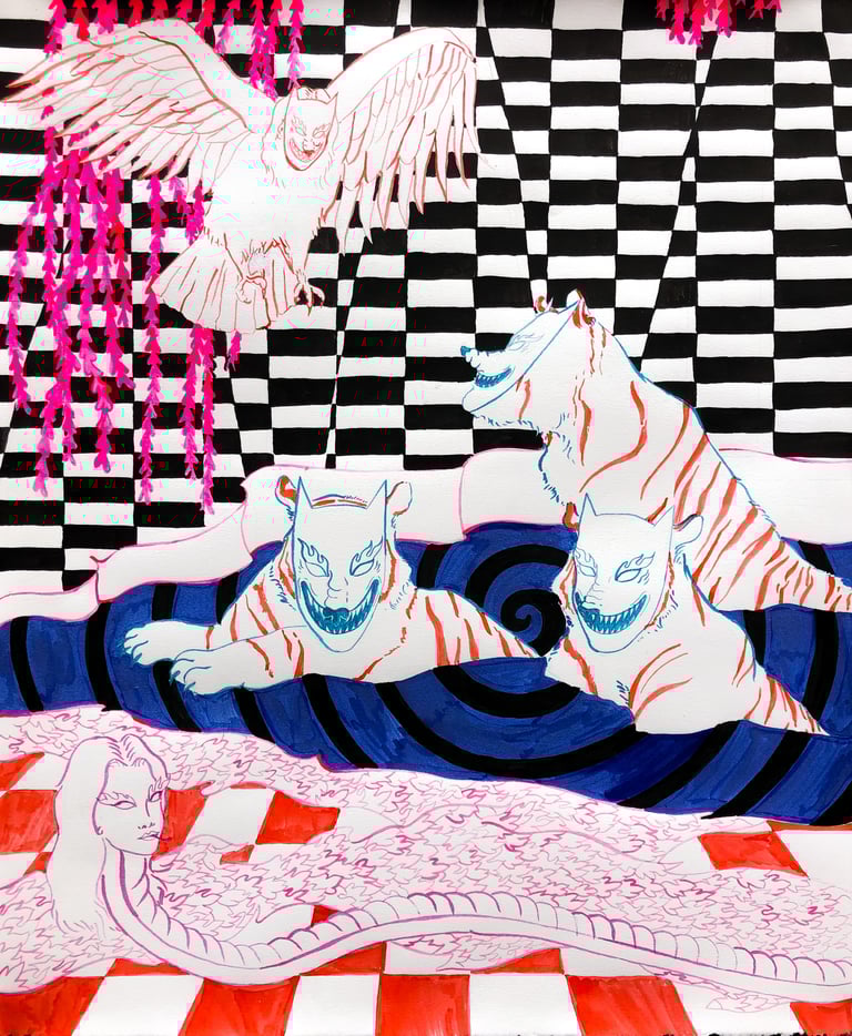 "Pink Vines" Original