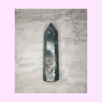 Image 3 of Moss Agate Tower 3.3" (63g)