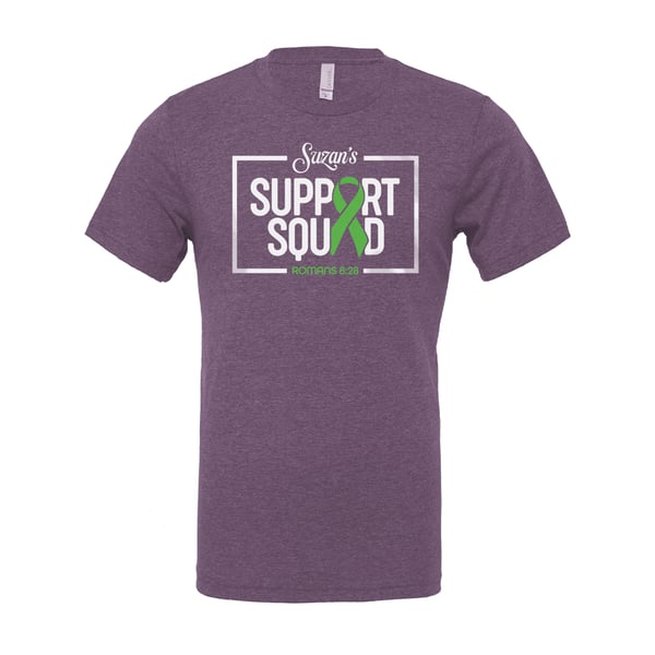 Image of Suzan's Support Squad Purple Tees *PRE-ORDER*