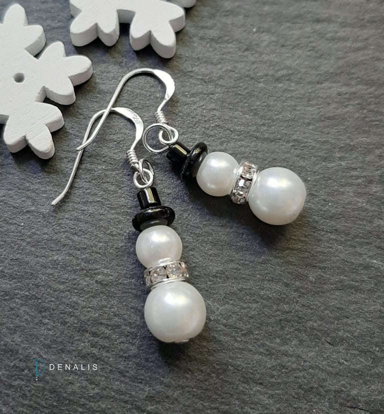Snowman earrings