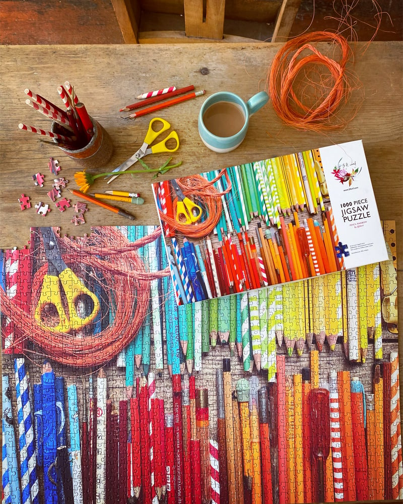 Image of 'Pencil Rainbow' 1000 Piece Limited Edition Jigsaw