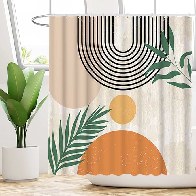 Image of Mid Century Abstract Shower Curtain