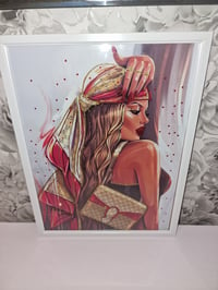 Image 1 of RED GG LIQUID GLITTER FASHION PRINT 