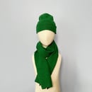 Image 2 of Green leaf Scarf and Beanie