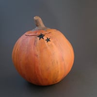Image 4 of Sad Jack O Lantern Pumpkin for  Halloween Decor 