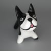 Puppers Figurine in Black and White