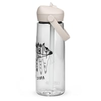 Image 7 of Flip straw water bottle zebra 