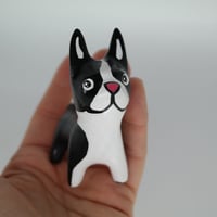 Image 1 of BOSTON TERRIER ART FIGURINE "HUNGRY"