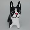 BOSTON TERRIER ART FIGURINE "HUNGRY"