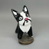 BOSTON TERRIER ART FIGURINE "CURIO"