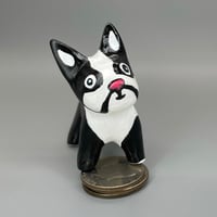 Image 1 of BOSTON TERRIER ART FIGURINE "CURIO"
